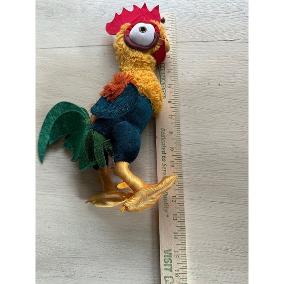 Disney Hei Hei Plush Toy Moana Stuffed Animal Chicken Rooster Yellow 12"‎  Green - Picture 11 of 11